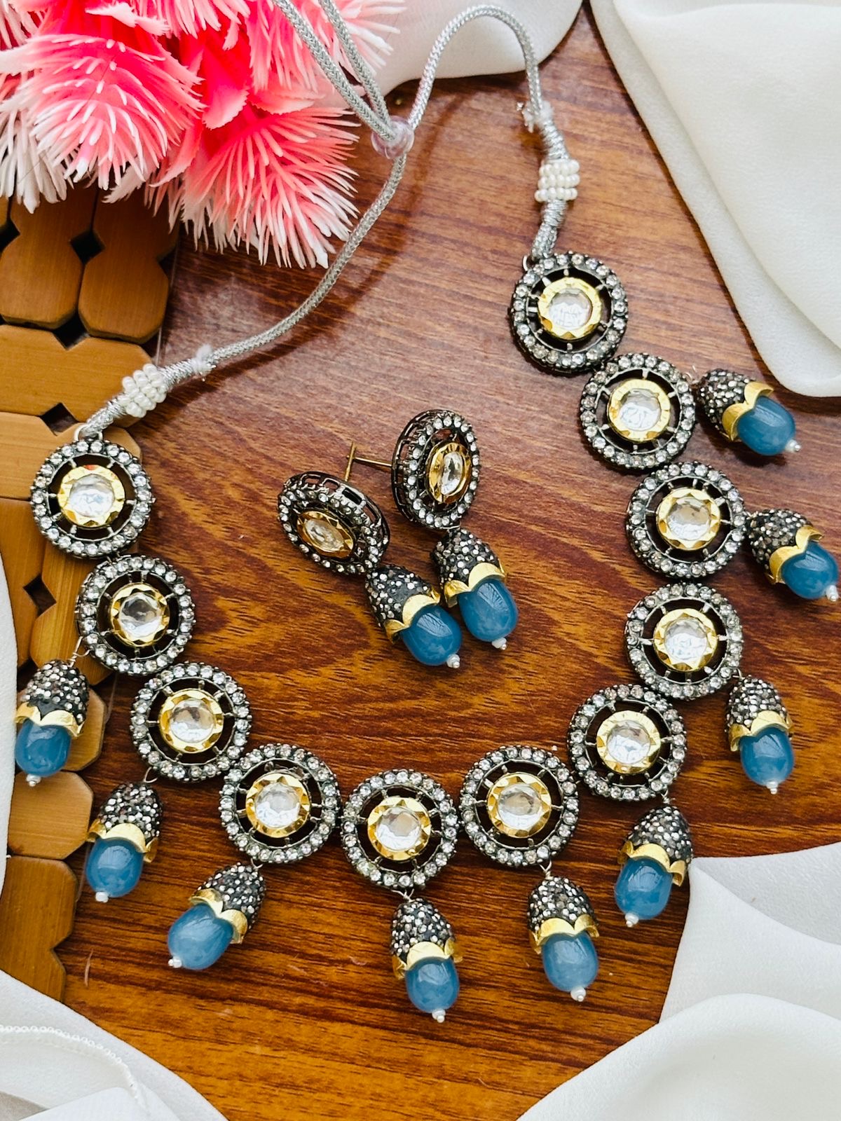 *Victorian Polish Kundan Necklace Sets*