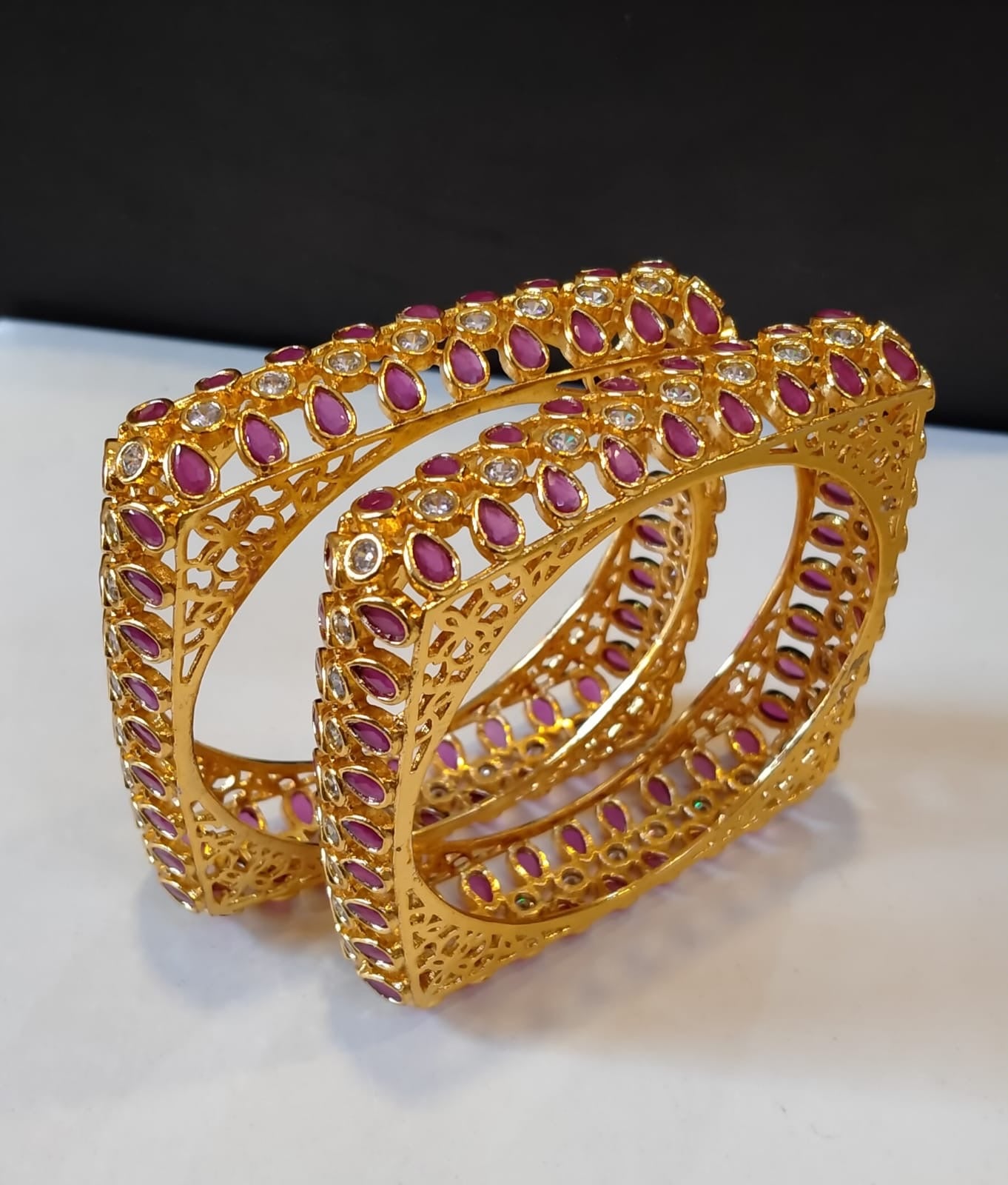 *Ruby Square Bangles*