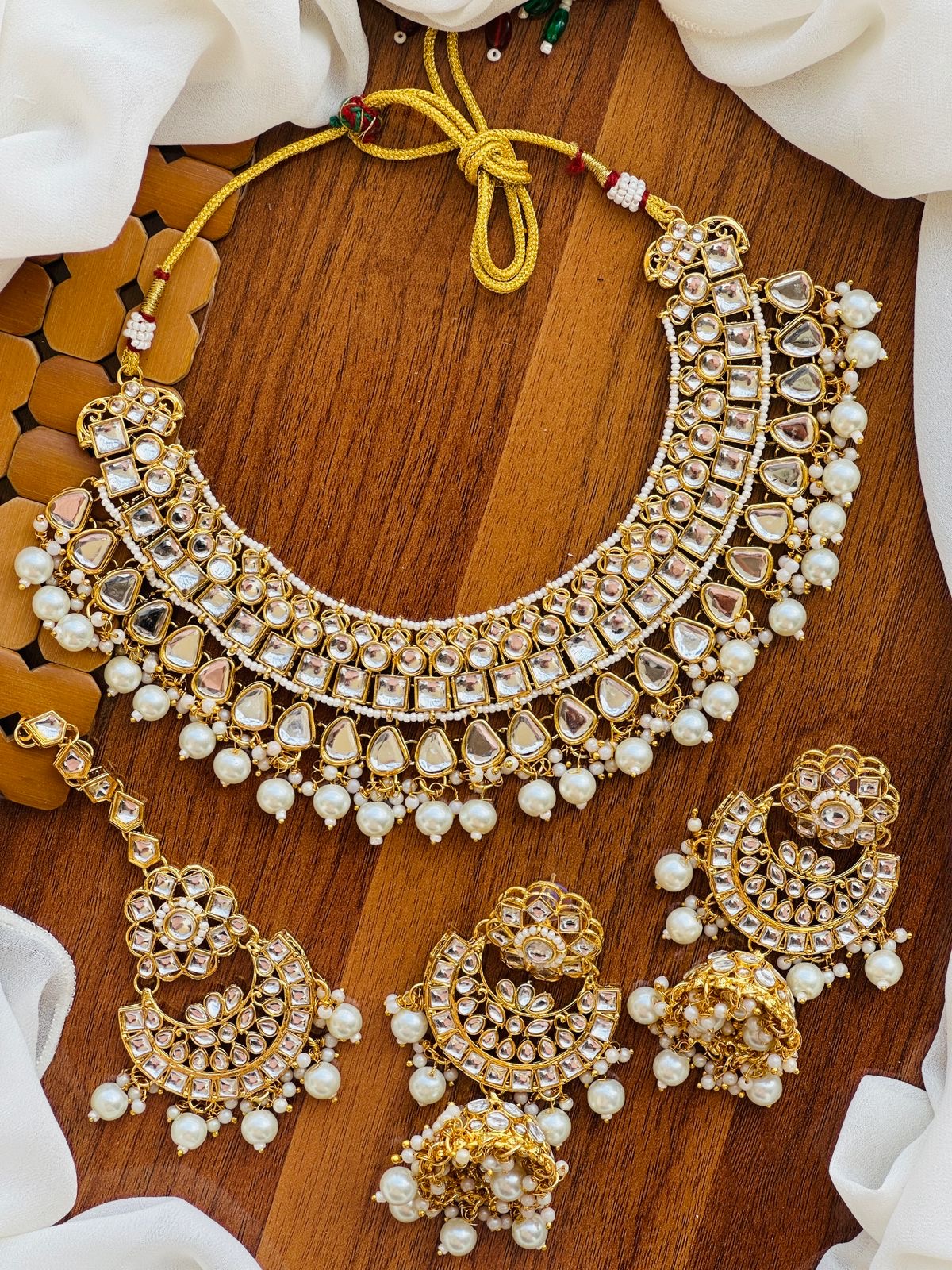 Dabbi Kundan Necklace sets🌸Big Jhumka Tikka