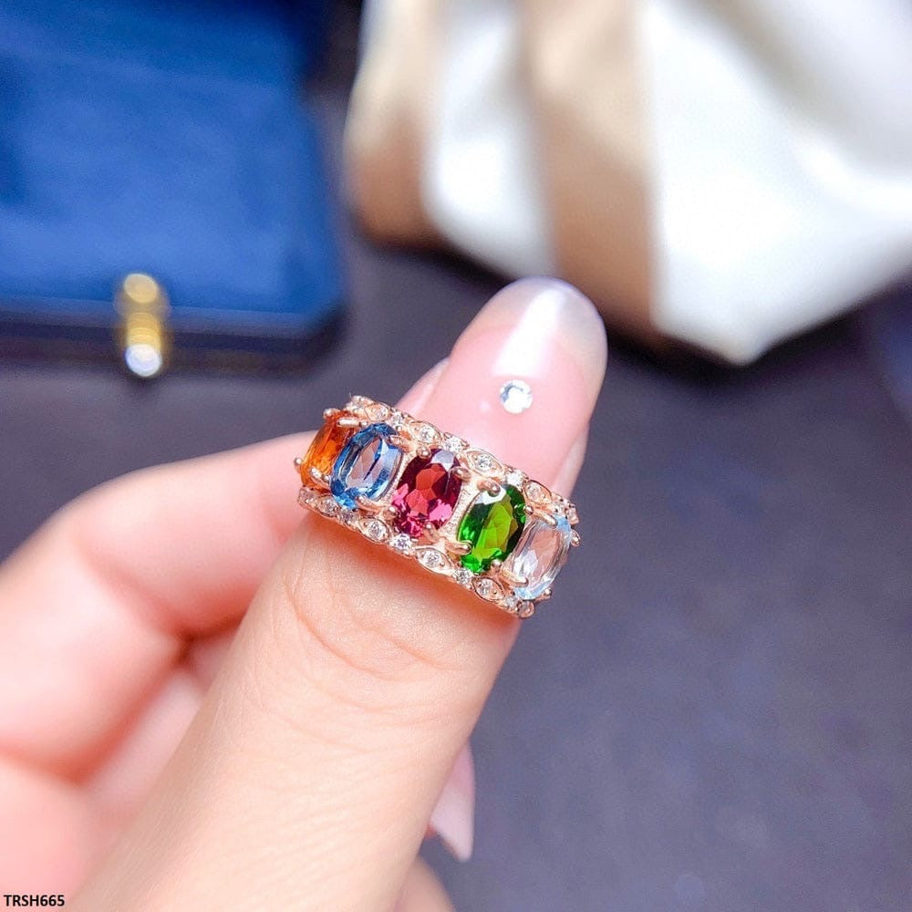 Multicolor American Diamond Ring