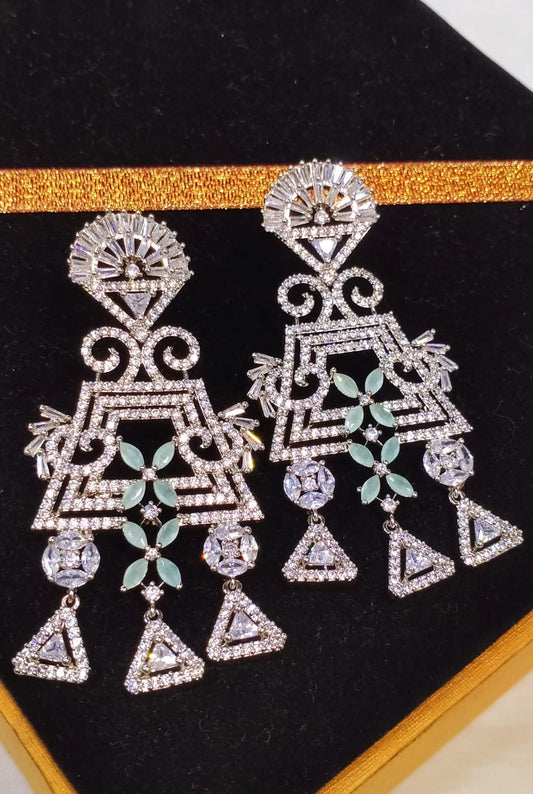 Zircon danglers earrings