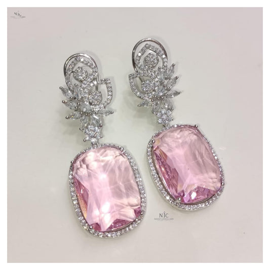 Double stone fancy earrings