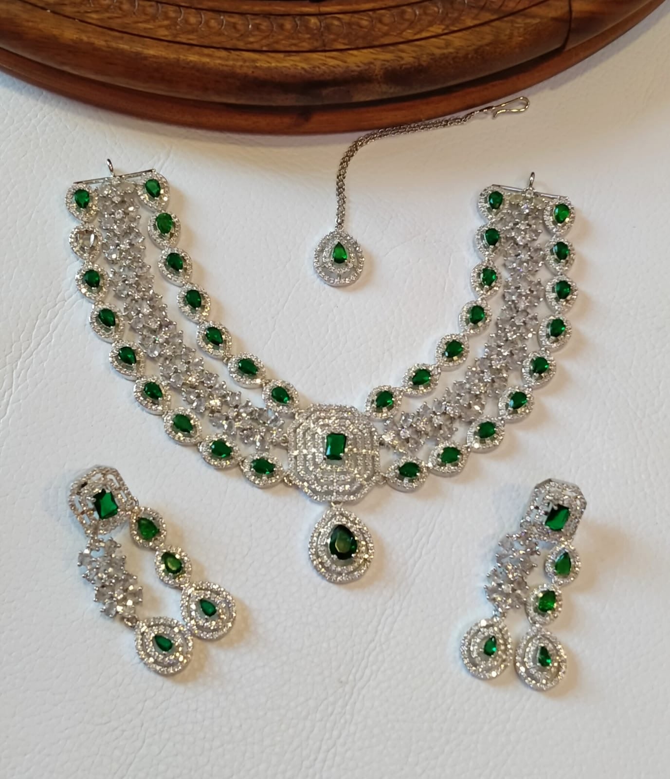 American Diamond Zircon Necklace Set