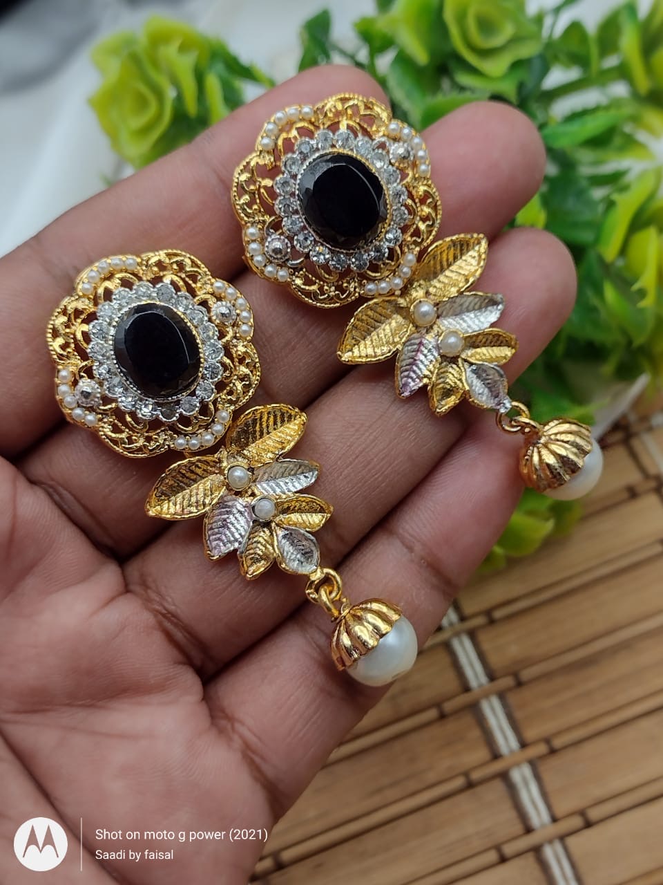 Gold plated earrings