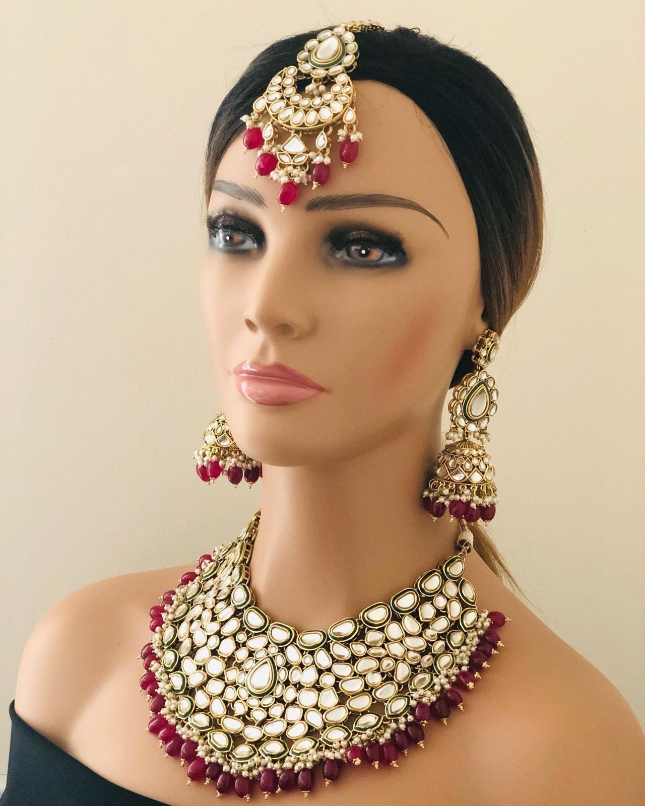 Dabbi Kundan Necklace sets Centre work Meena kaari💕