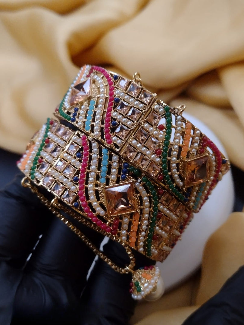 New design  Stylish  Zarqan Open able  Two piece bangle
