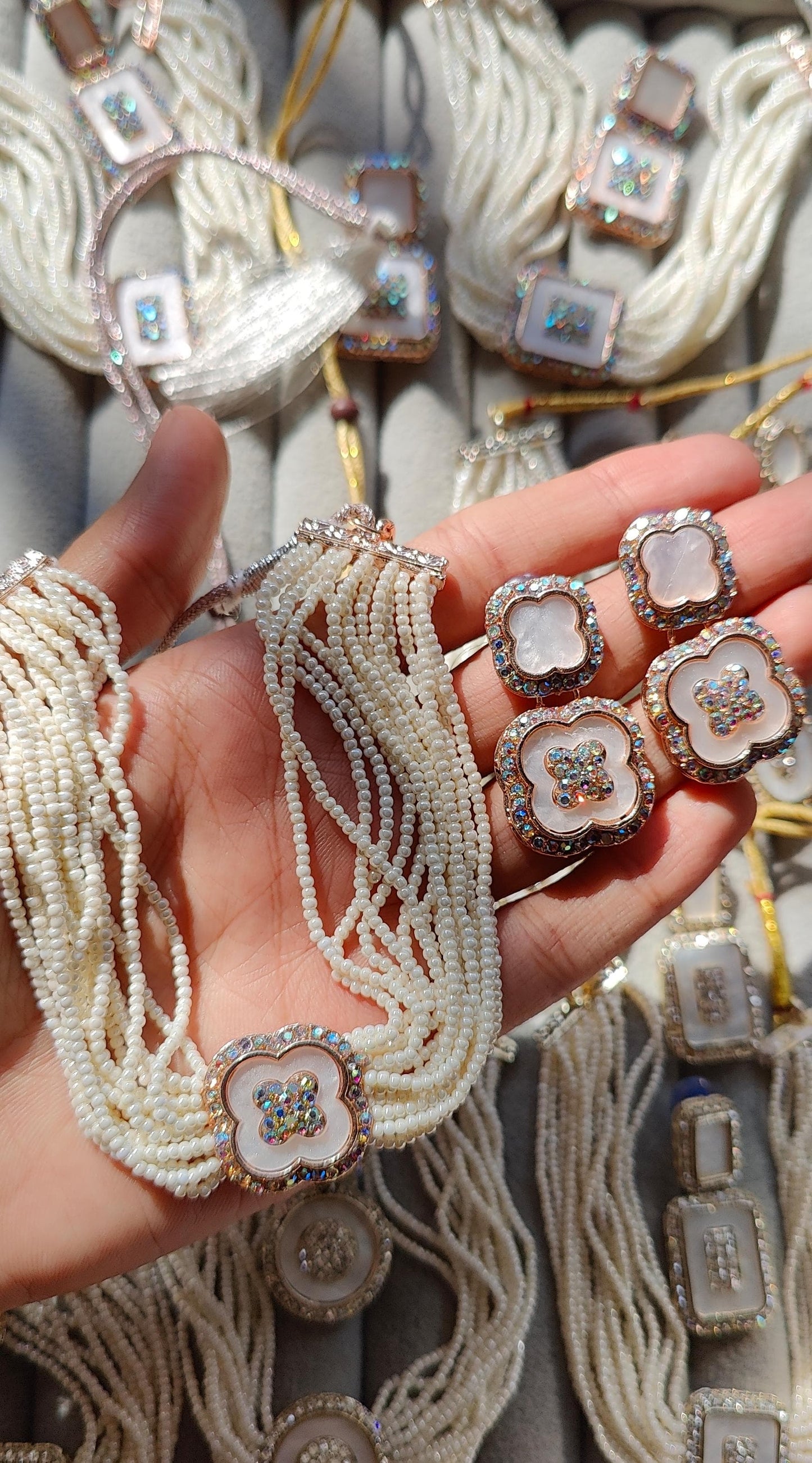 Turkish style seep work chokkar with earrings set