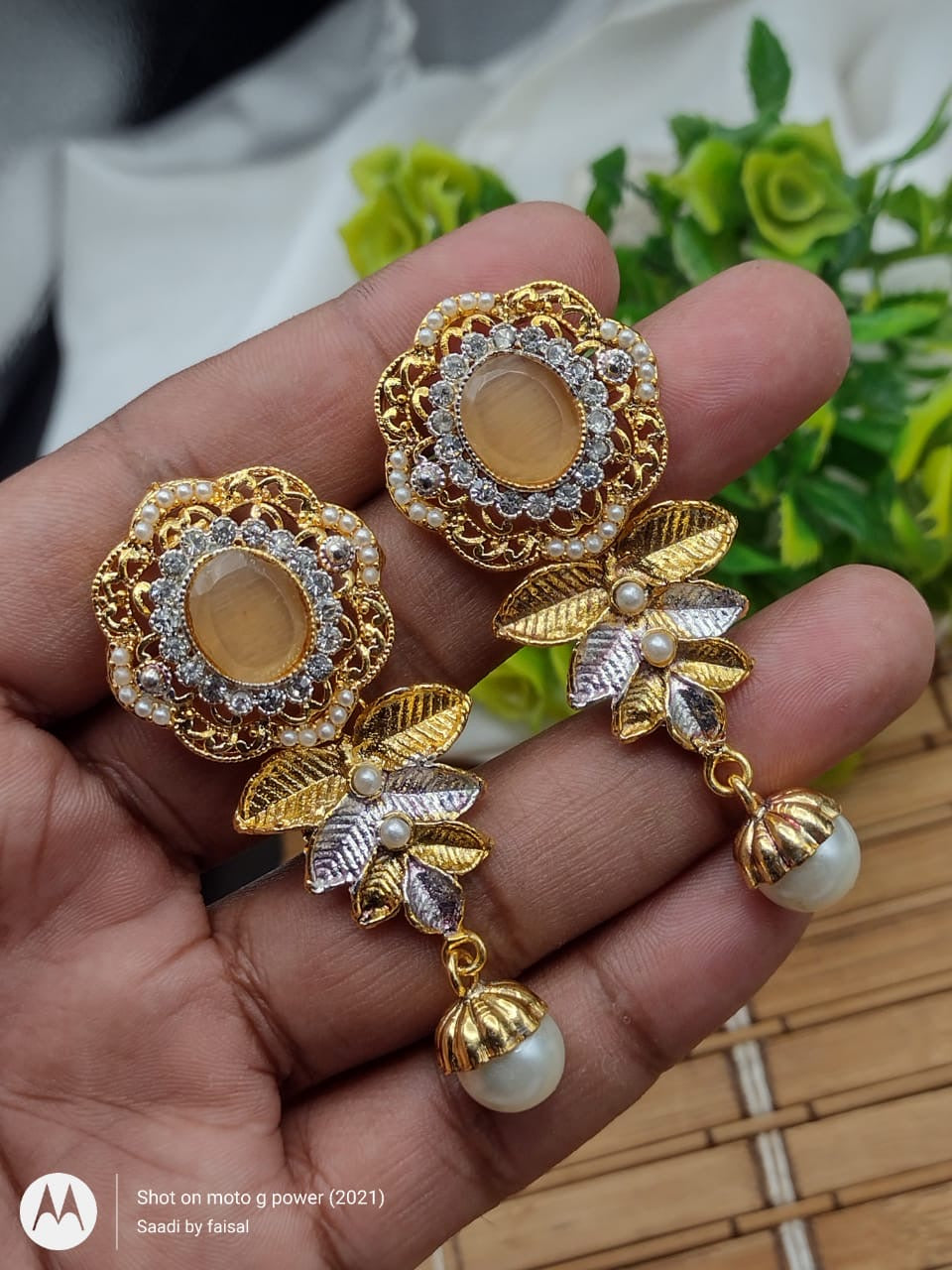 Gold plated earrings