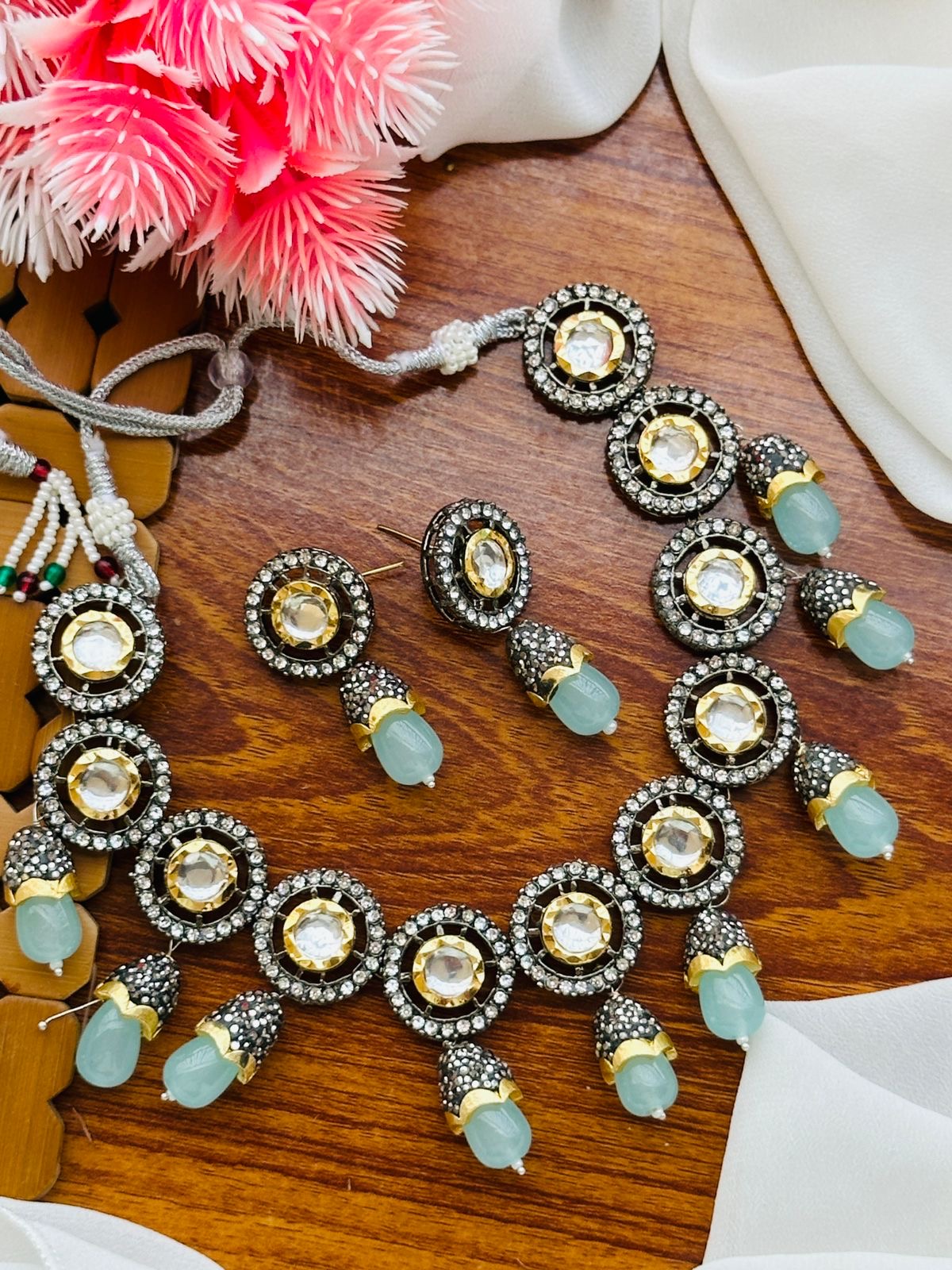 *Victorian Polish Kundan Necklace Sets*