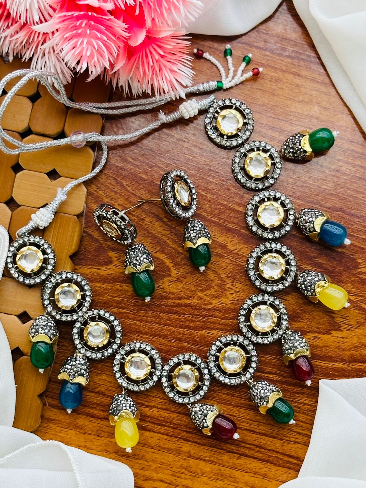 *Victorian Polish Kundan Necklace Sets*