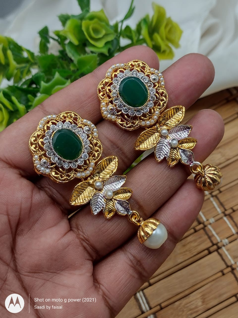 Gold plated earrings