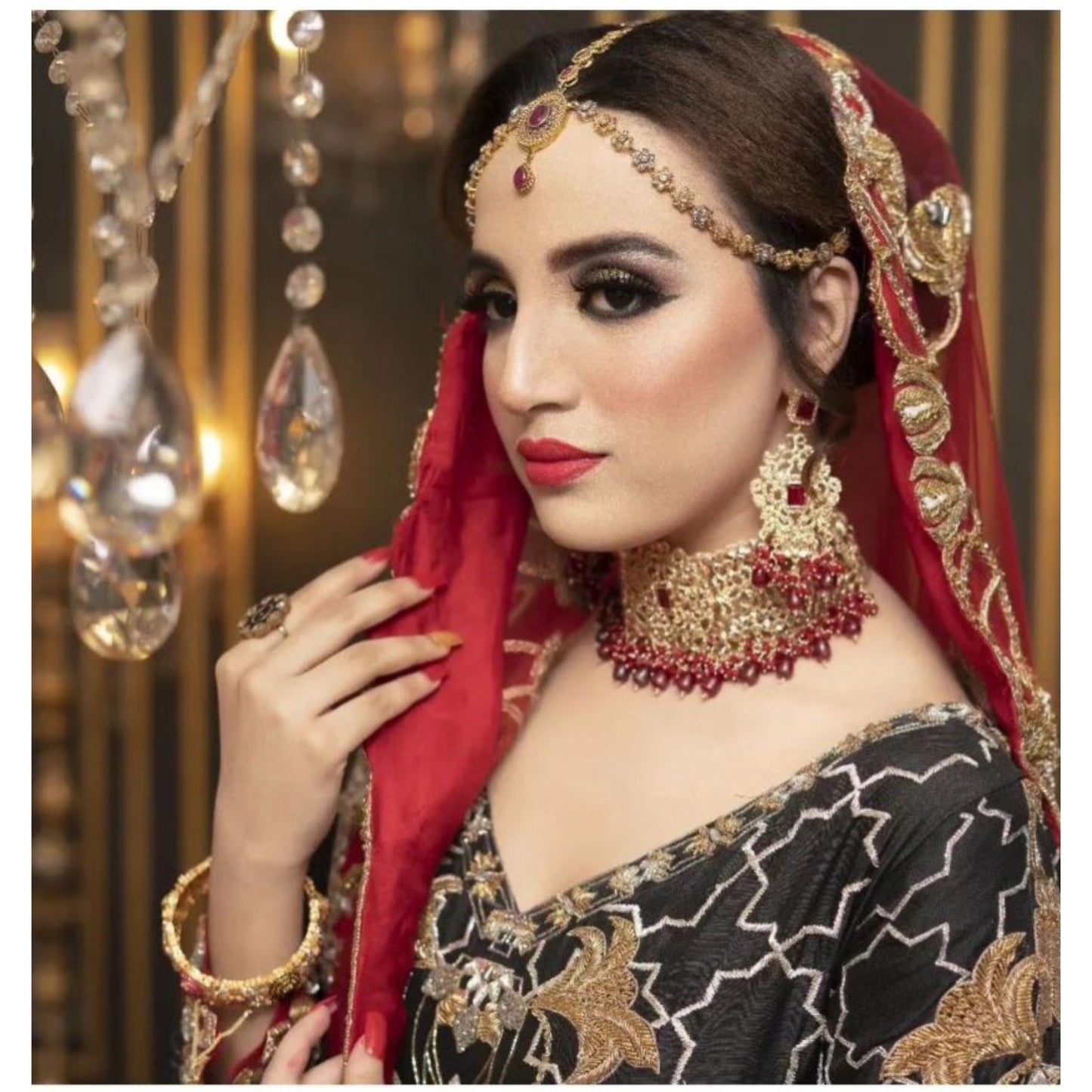 Red bridal set