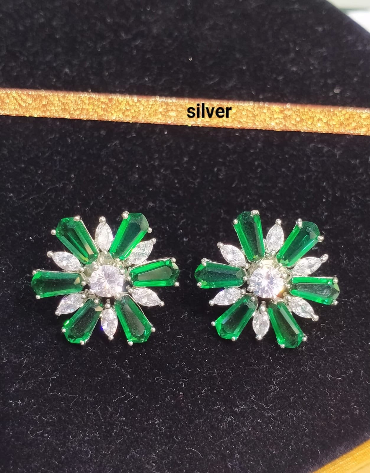 *Zircon Flower Studs*