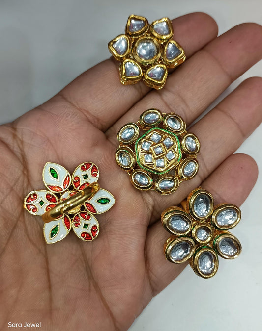 *Kundan Goldplated Rings*