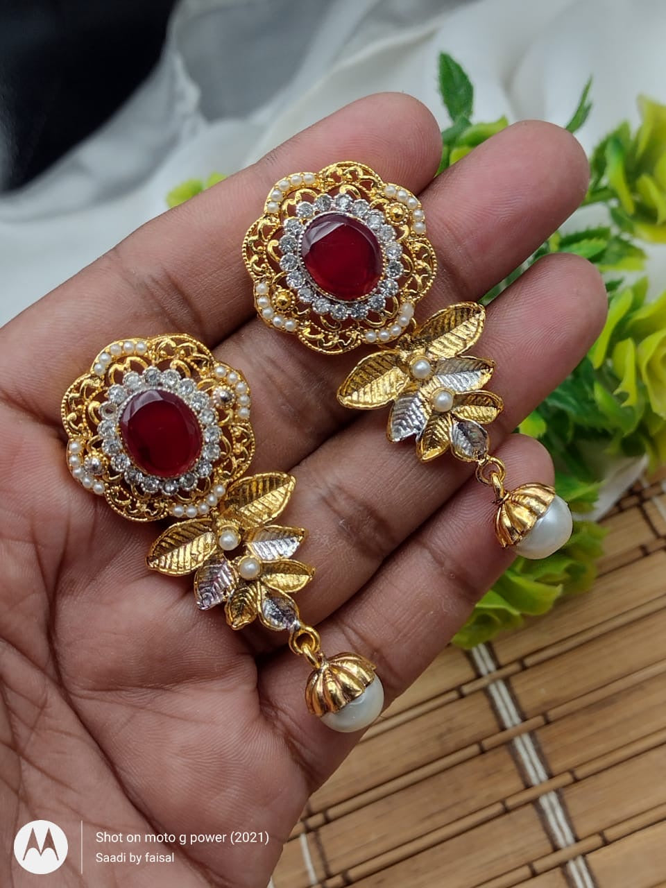 Gold plated earrings