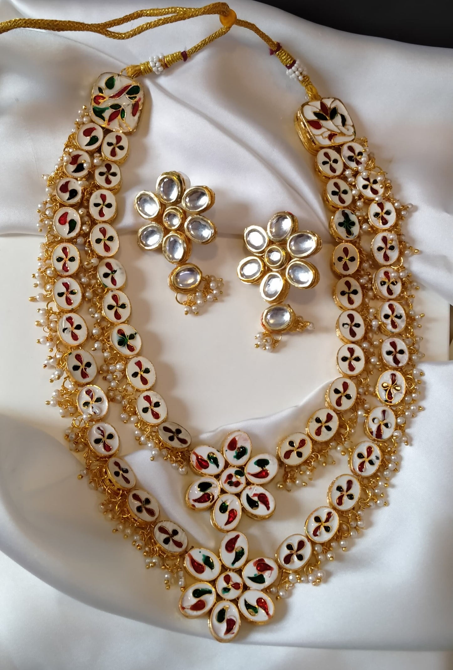 *Kundan Mala Set with Back Meenakari*