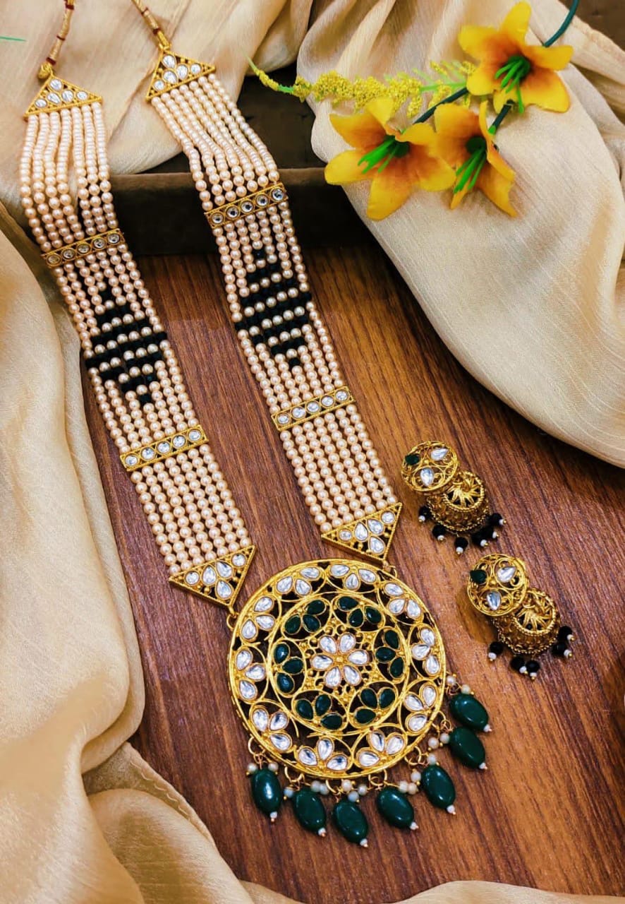 Kundan Mala Jhumkis Set