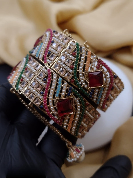New design  Stylish  Zarqan Open able  Two piece bangle
