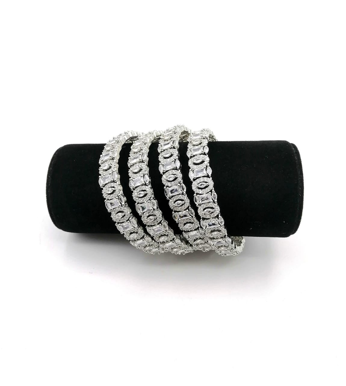 American diamond bangles real stone fine quality