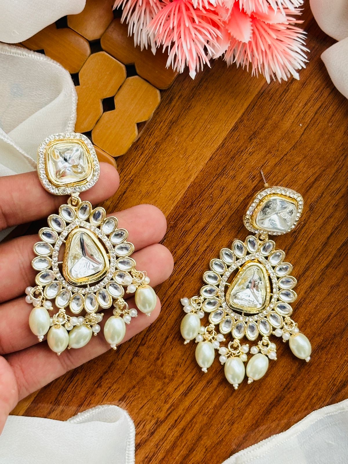 Dabbi kundan earrings