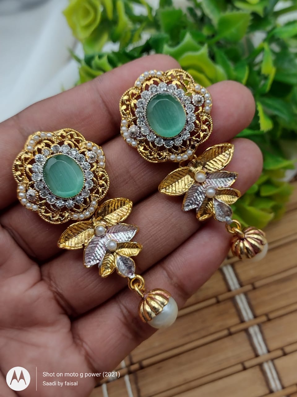 Gold plated earrings