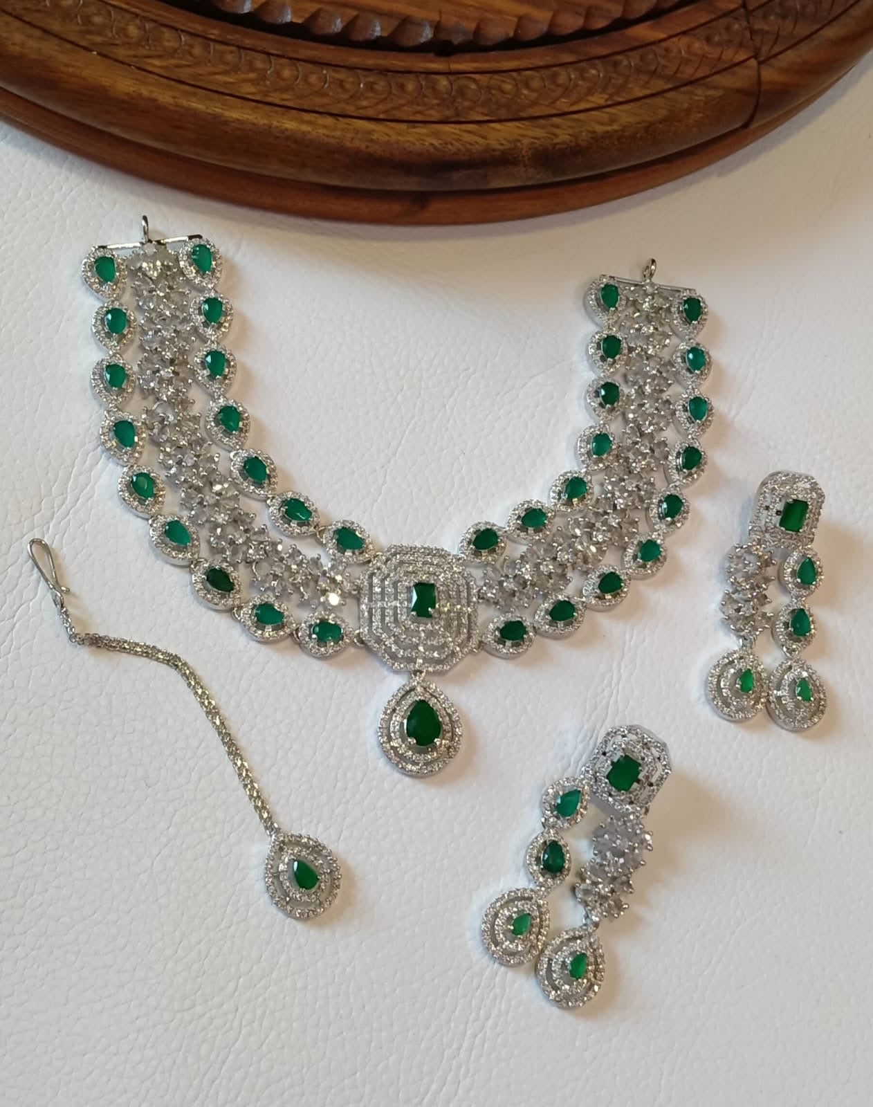 American Diamond Zircon Necklace Set