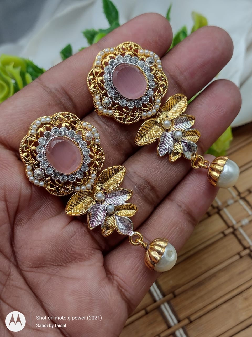 Gold plated earrings