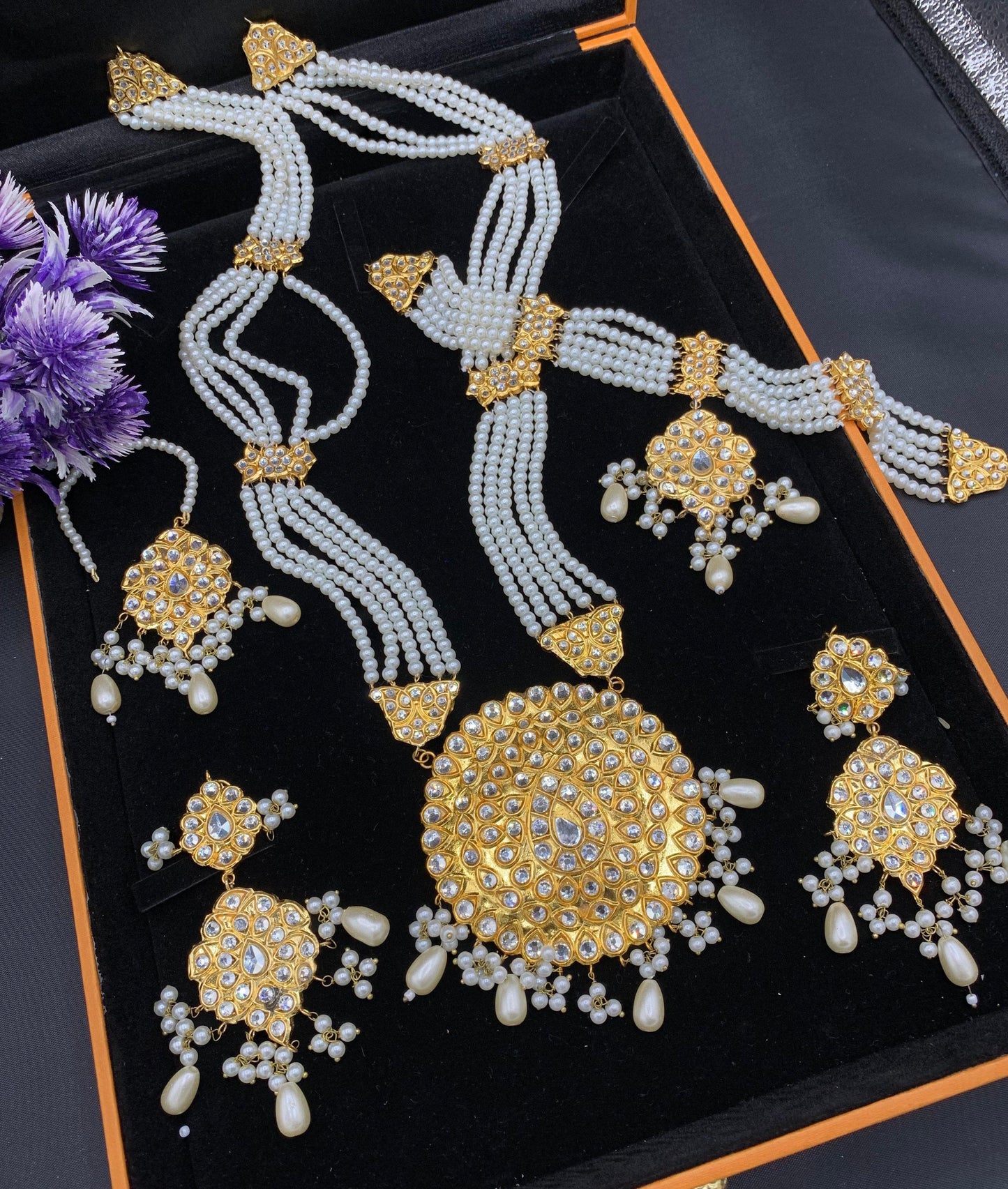 Bahwalpuri meenakari choker Mala set