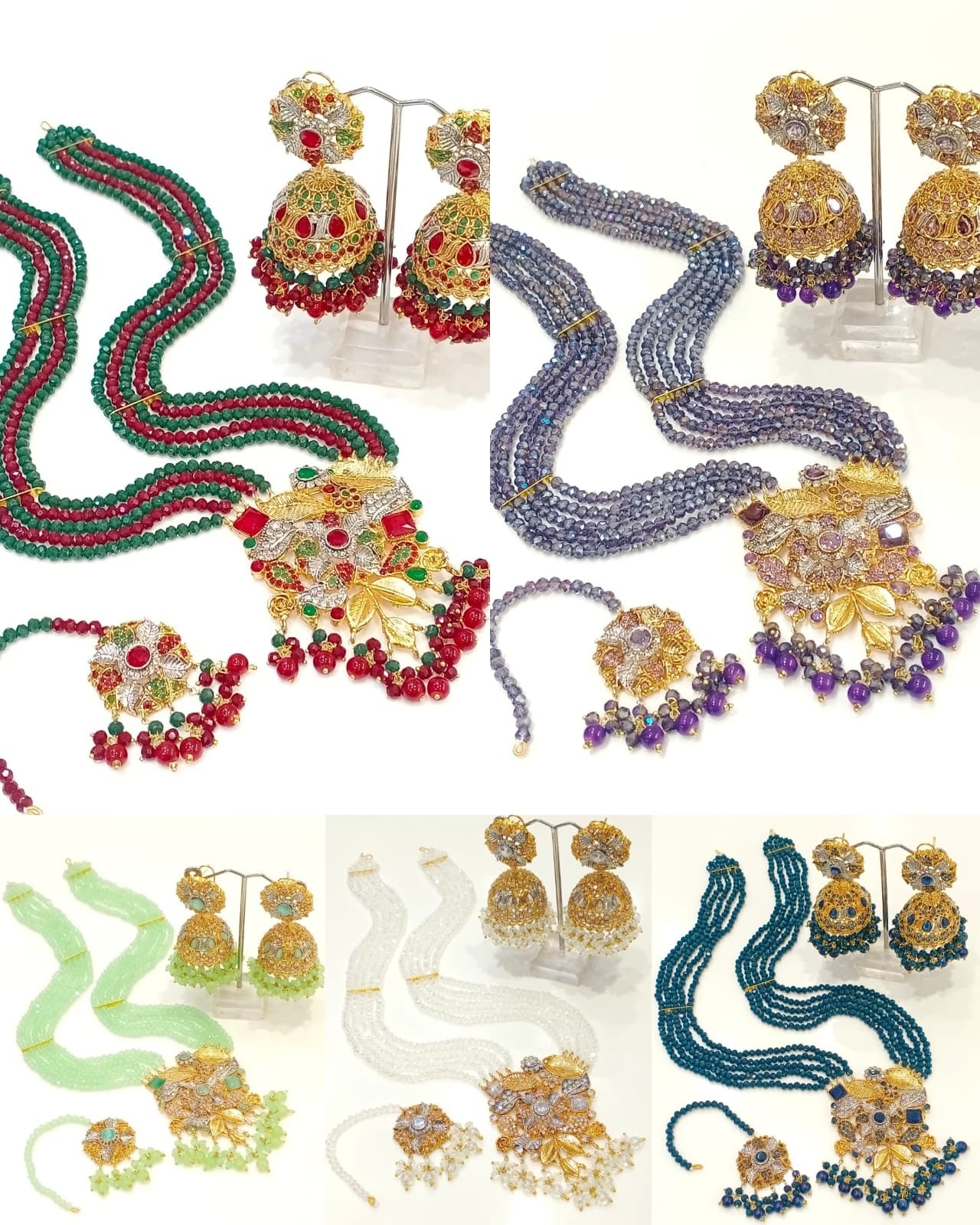 Mala Set with Jhumkis and Tikka