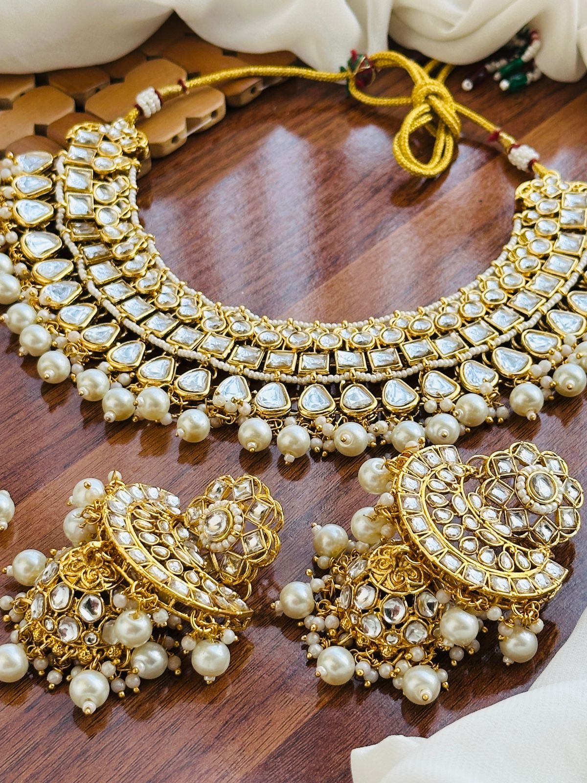 Dabbi Kundan Necklace sets🌸Big Jhumka Tikka