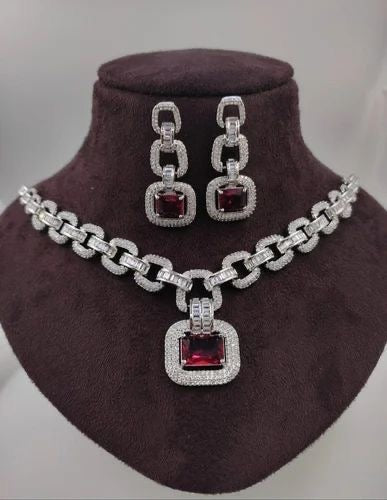 American Diamond Stone Necklace sets