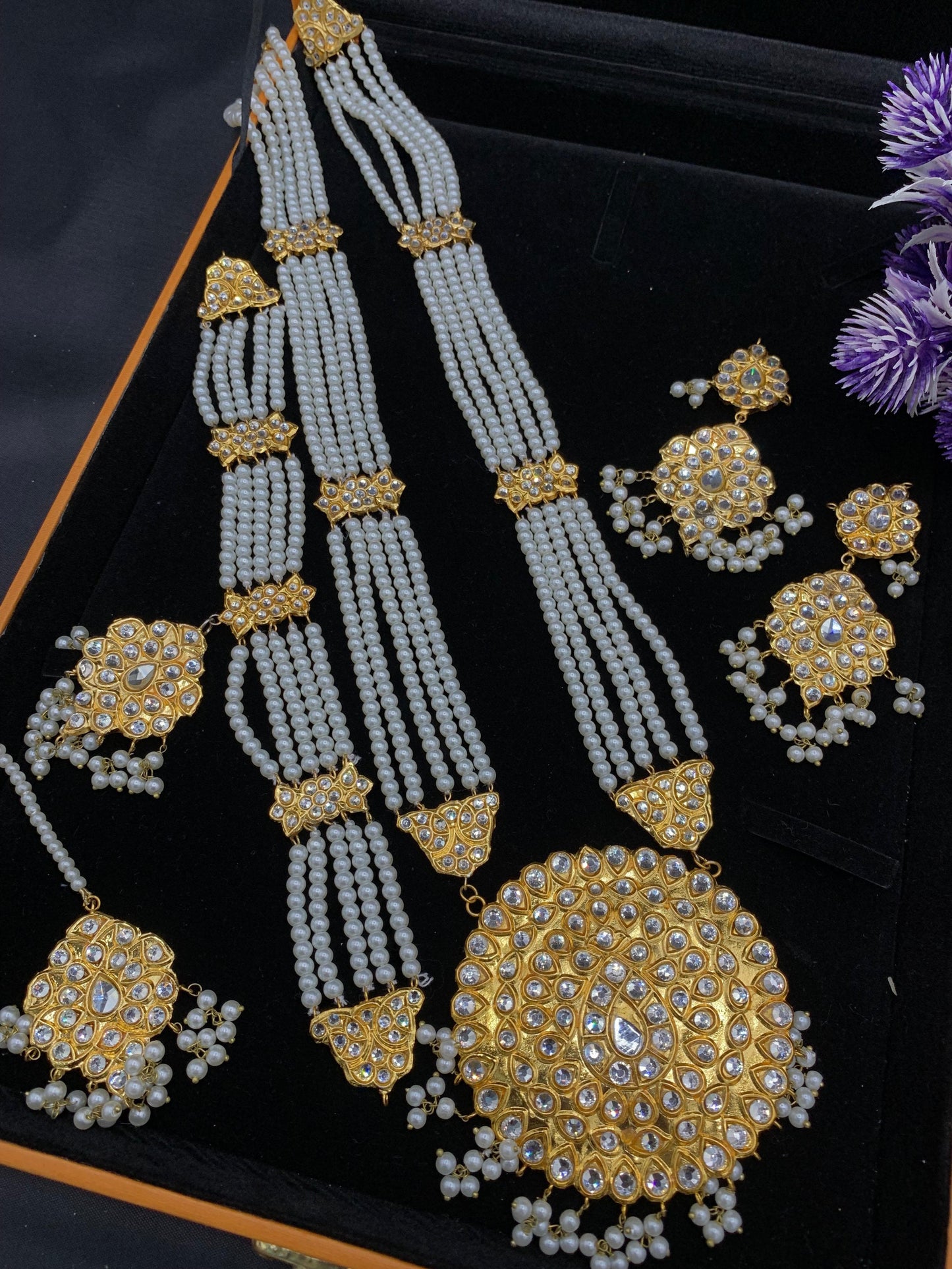 Bahwalpuri meenakari choker Mala set