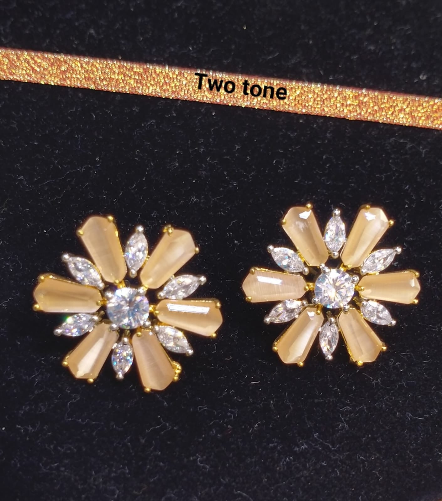 *Zircon Flower Studs*