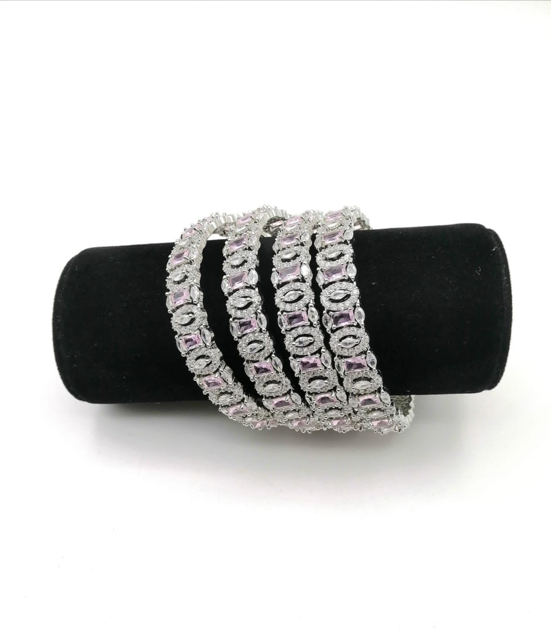 American diamond bangles real stone fine quality