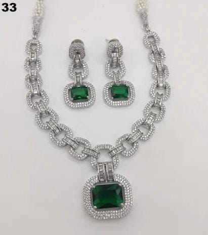 American Diamond Stone Necklace sets