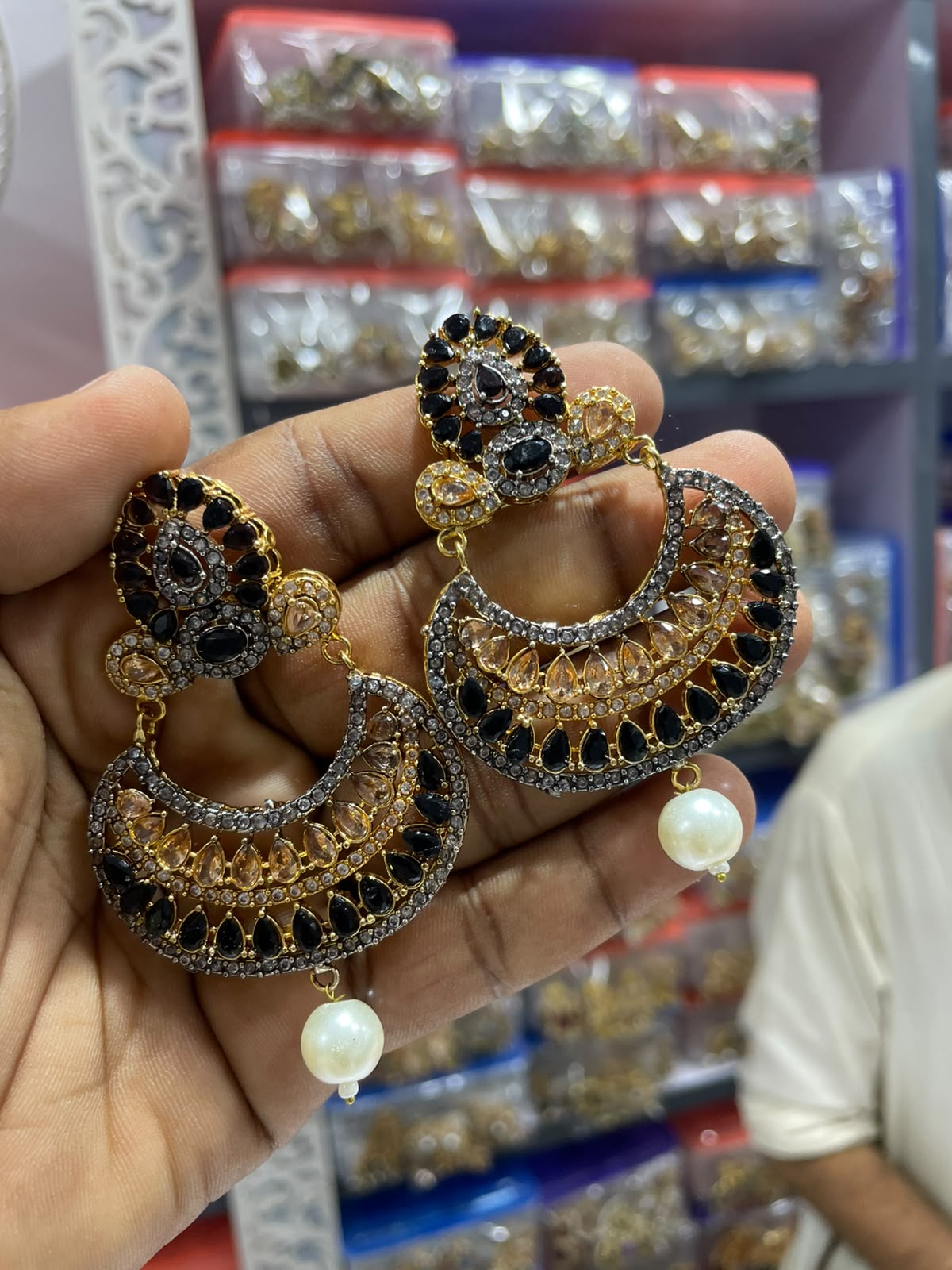 Designer collection Handmade stone with turkish work chokkar set