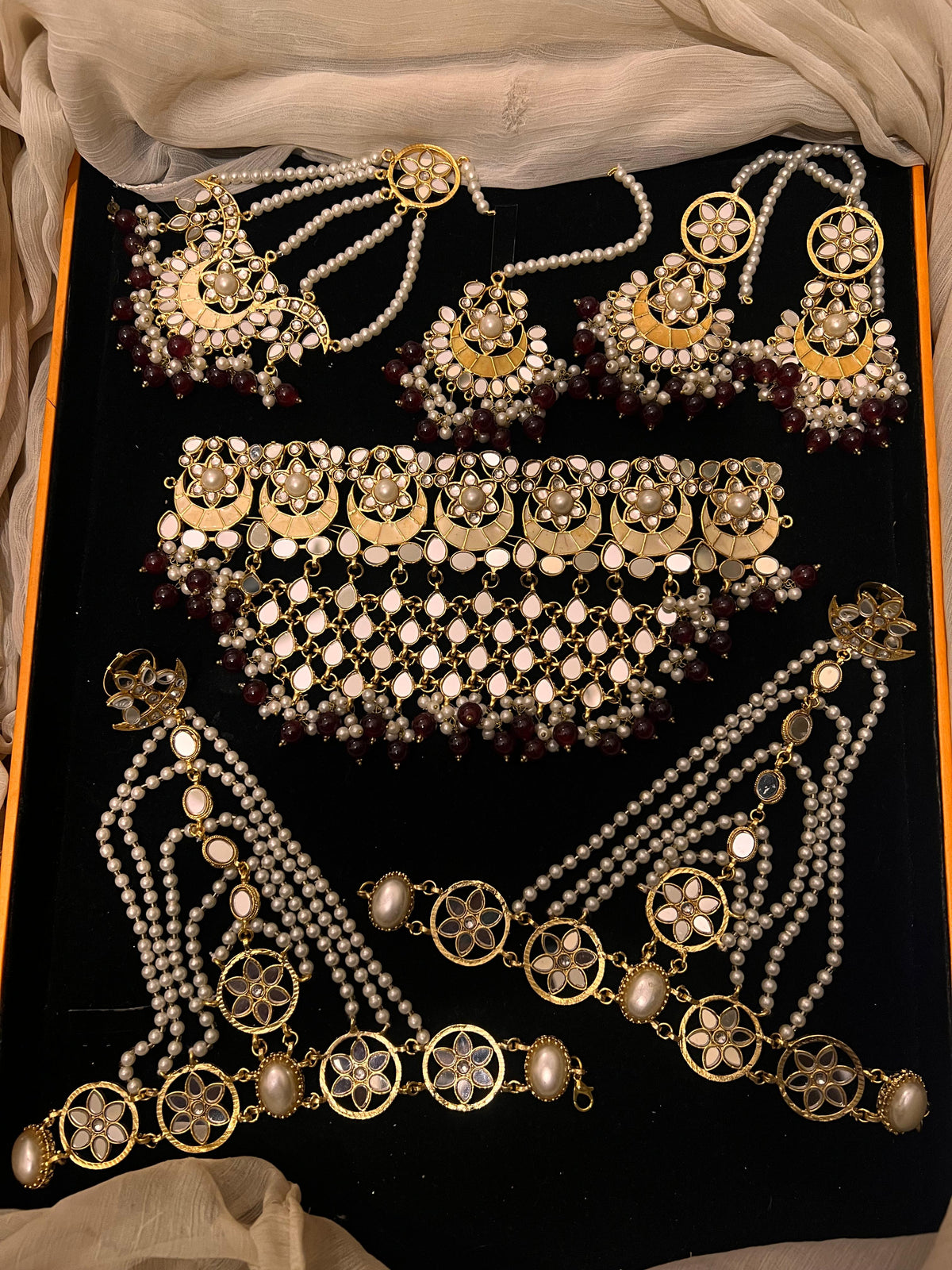 Sheesh kundan bridal sets