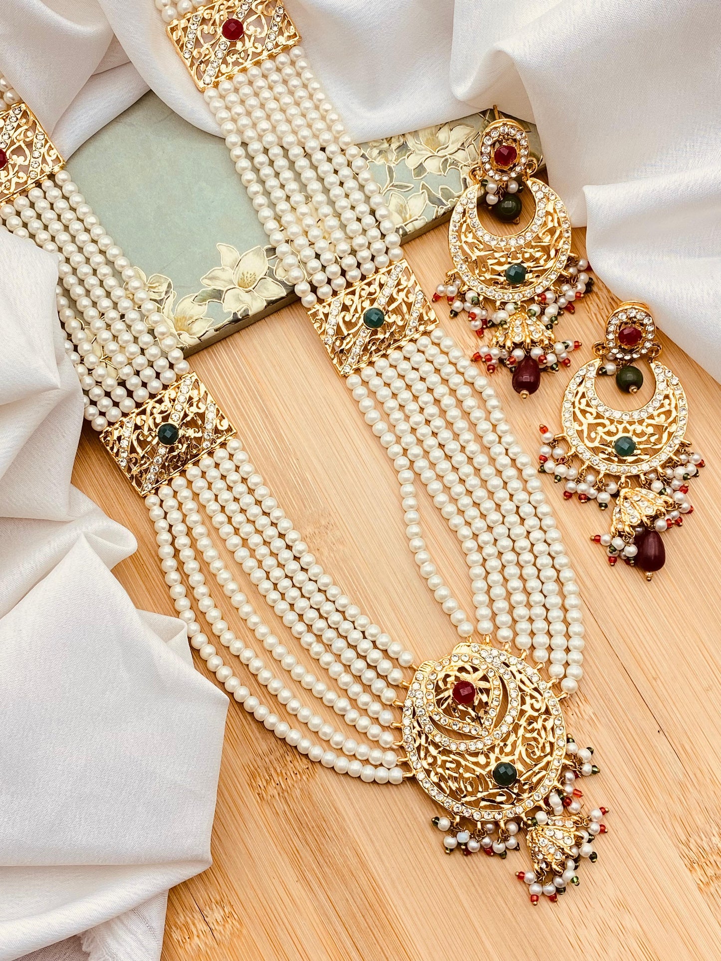 *Traditional Mala Set with Chand Bali*