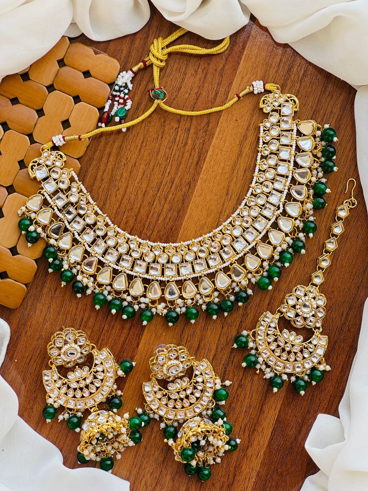 Dabbi Kundan Necklace sets🌸Big Jhumka Tikka