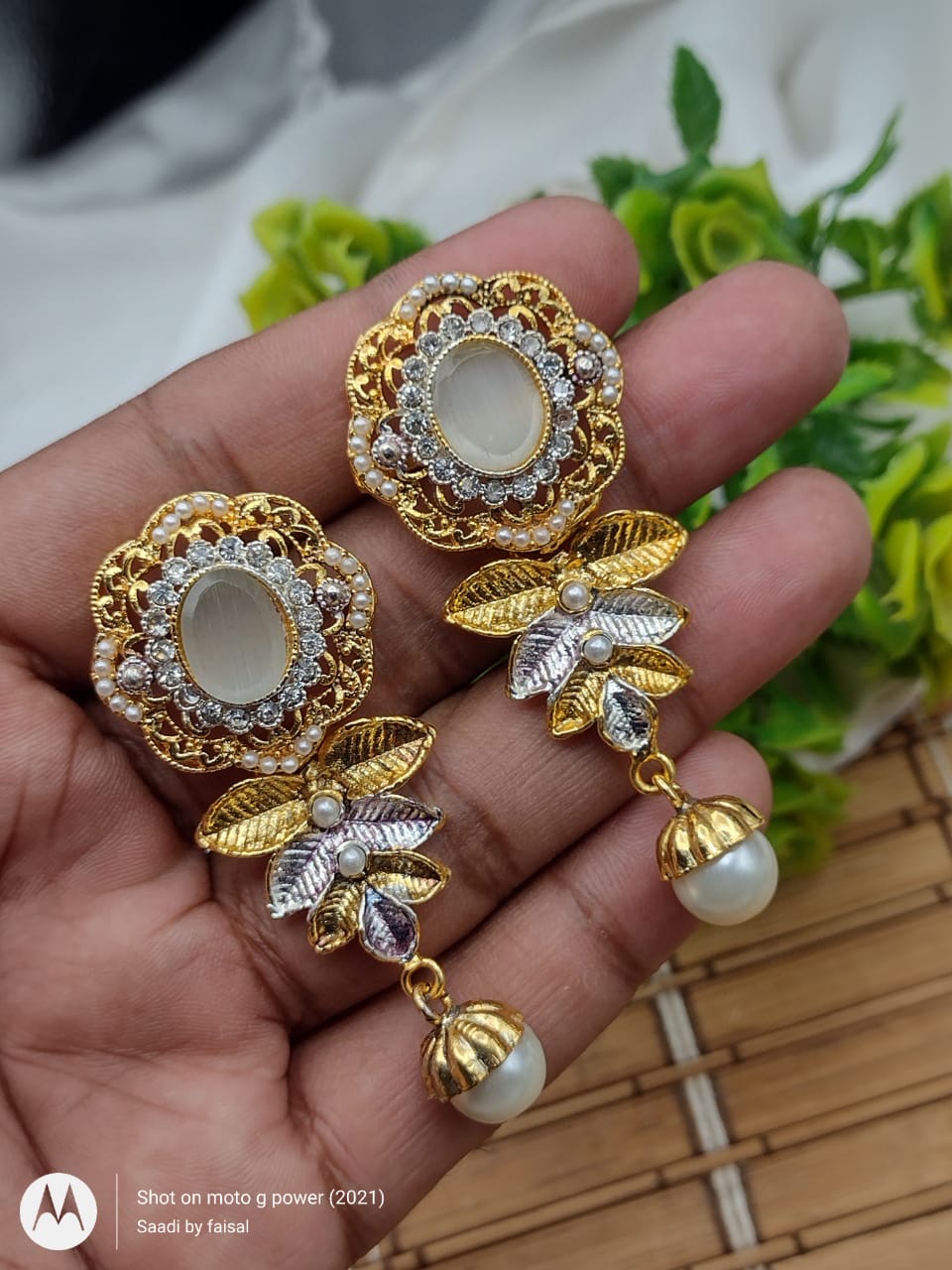 Gold plated earrings