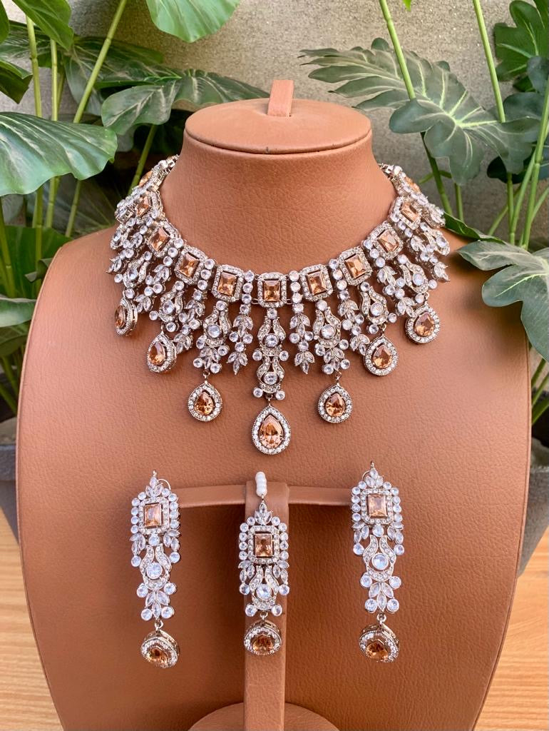 Zircon bridal Necklace sets