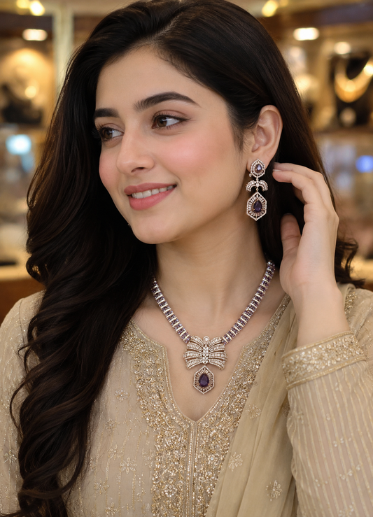 Zircon necklace sets