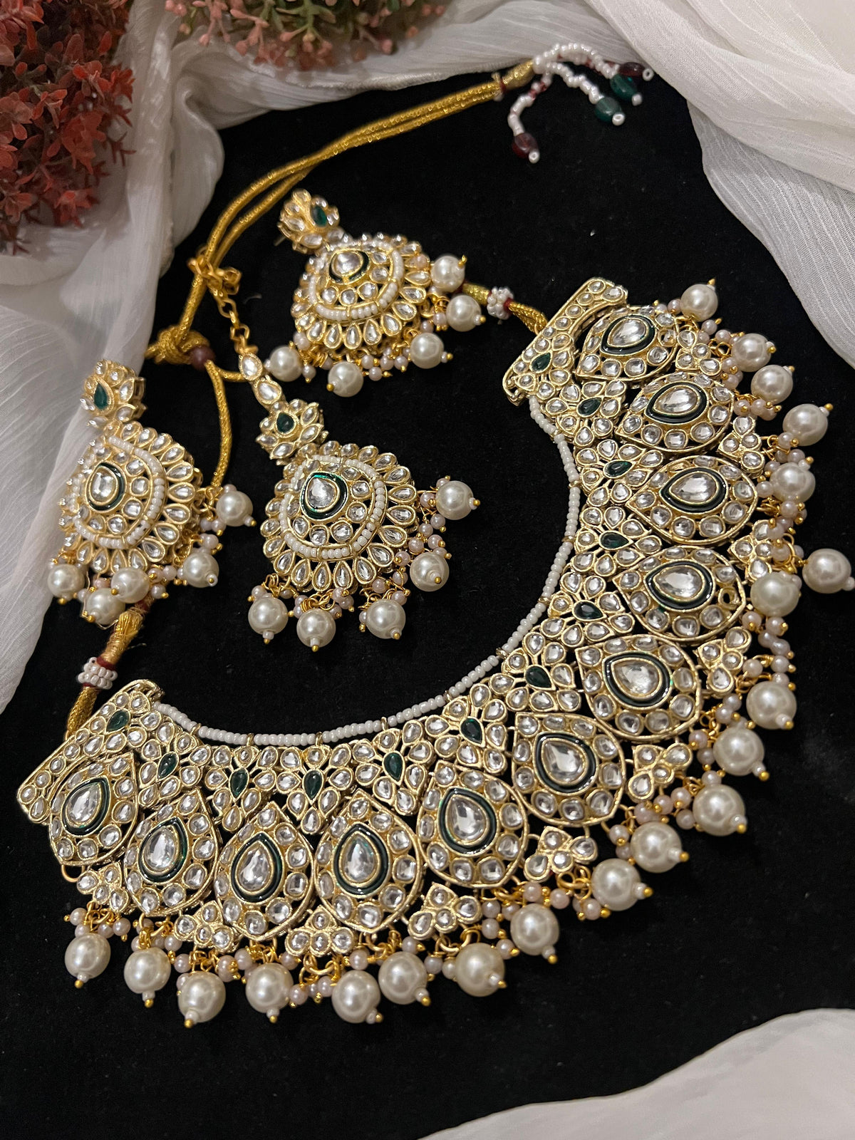 Sheesh kundan necklace sets