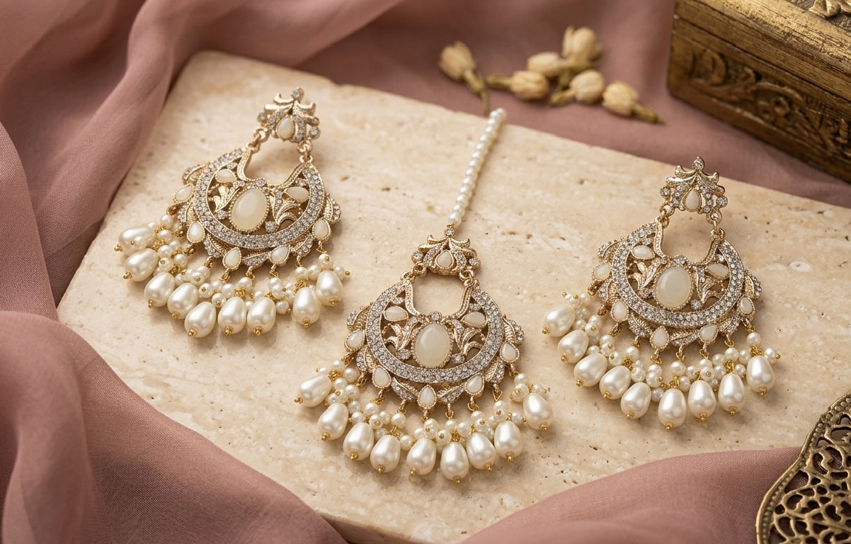 Vintage Antique Look/Style Earrings bindiya Set
