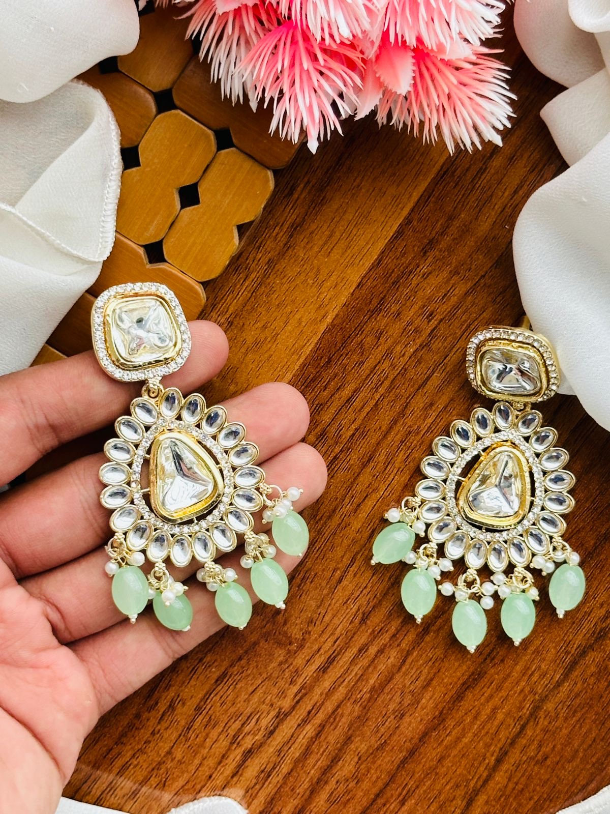 Dabbi kundan earrings