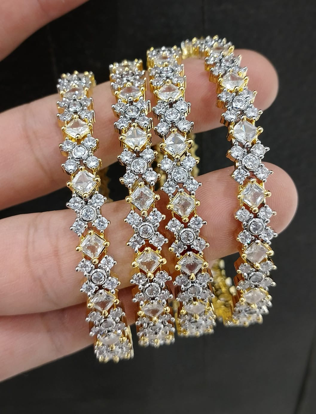 4pcs American Zircon Bangles