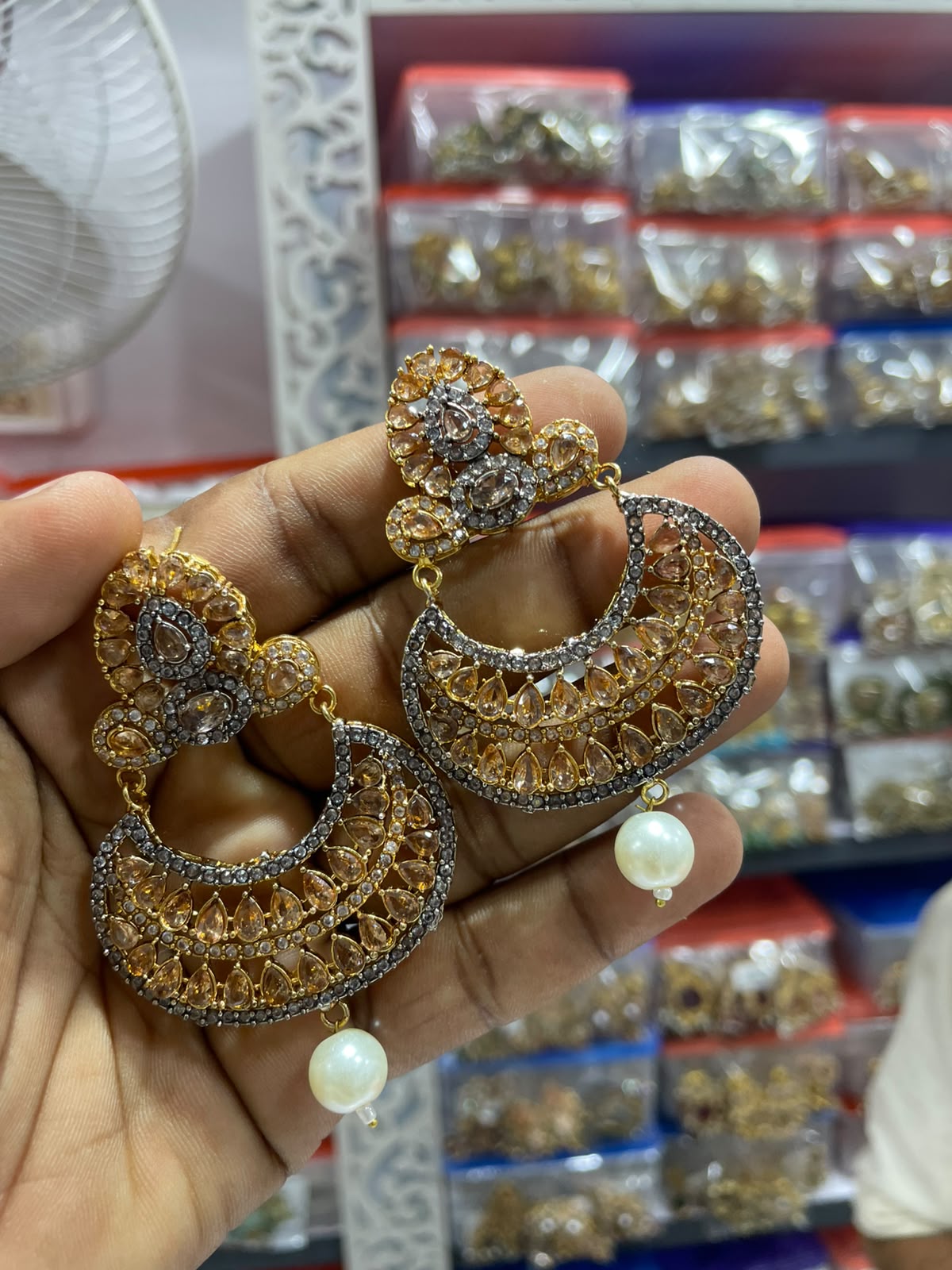 Designer collection Handmade stone with turkish work chokkar set