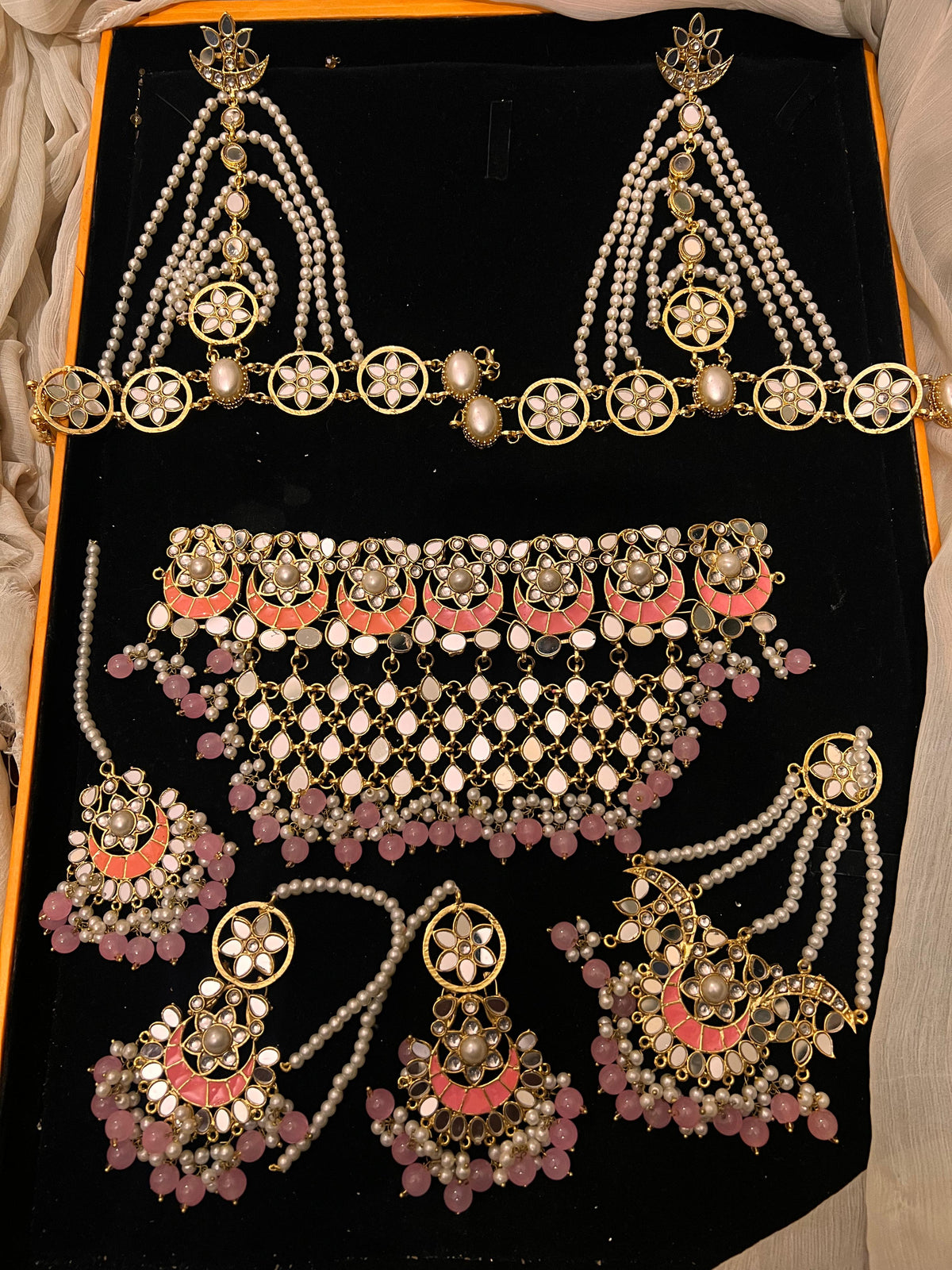 Sheesh kundan bridal sets