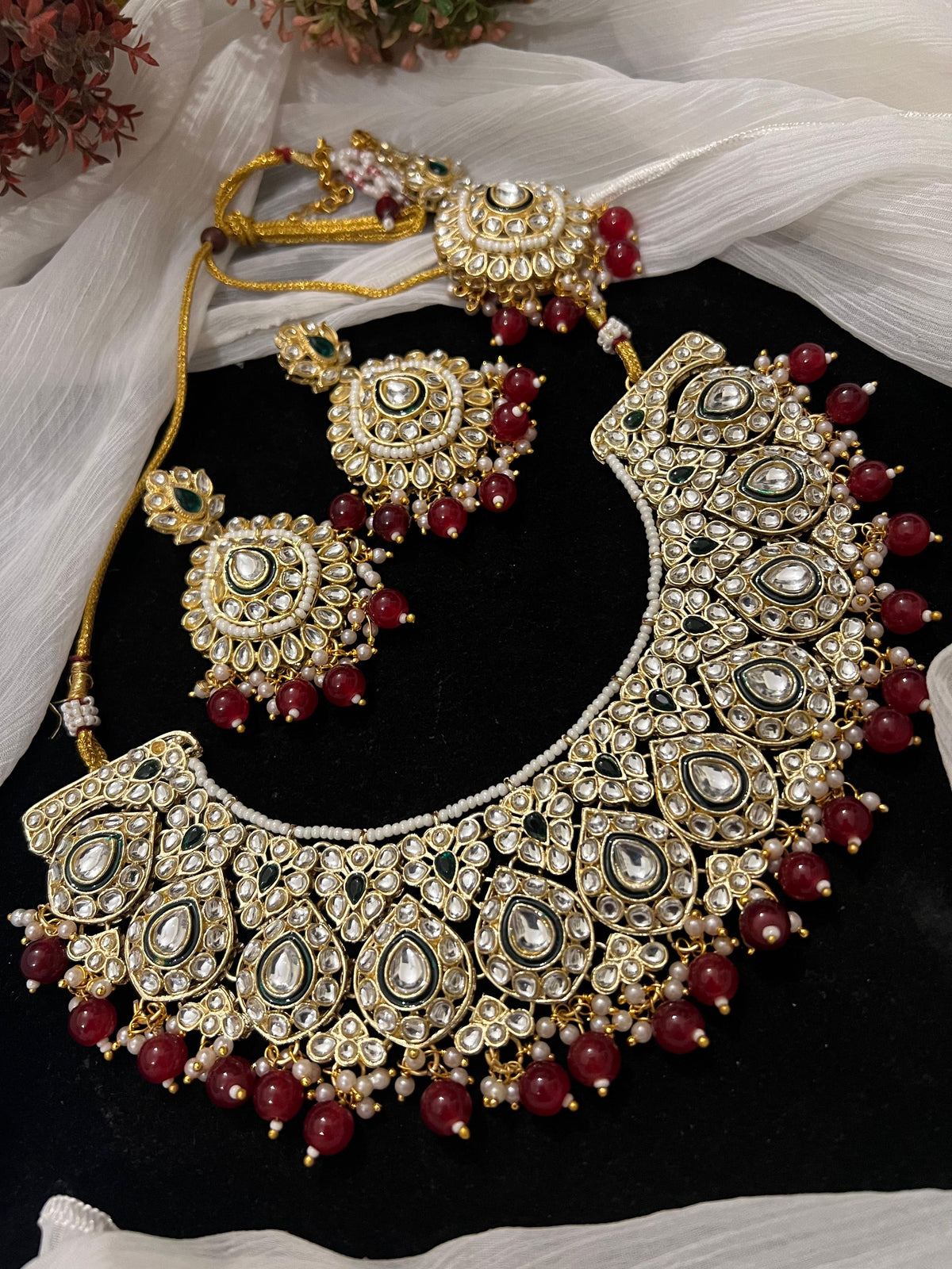 Sheesh kundan necklace sets