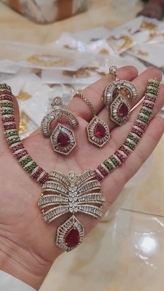 Zircon necklace sets